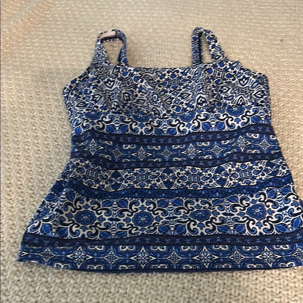 Blue Patterned Women's Top